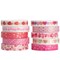 10 Rolls Sparkling Washi Tape Set 8mm Skinny Gold Foil Decorative Masking Washi Tapes for Journal,Scrapbook, Planner, DIY Crafts (Sweety Hearts)